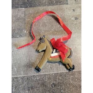 Horse American flag patriotic Xmas ornament Decor figure